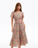 Hollie Midi Dress in Coneflowers