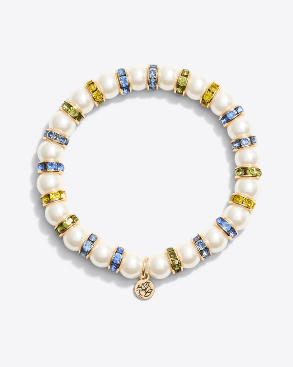 Pearl Gem Stripe Stetch Bracelet