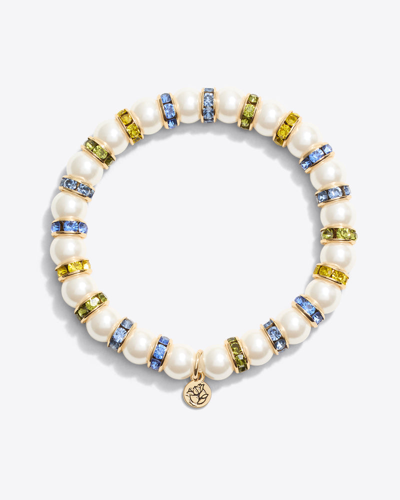 Pearl Gem Stripe Stetch Bracelet
