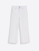 Wide Leg Jeans in White Denim