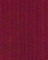 Short Sleeve Sweater in Red Pointelle