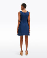 Millie Scoop Neck Mini Dress in Denim