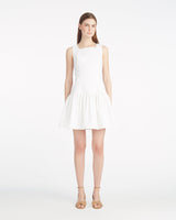 Colette Tailored Flounce Dress in Denim