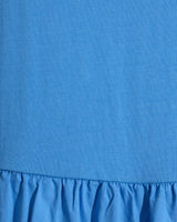 Lila Mixed Media Midi Dress in Light Blue