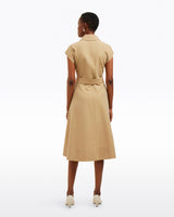 Tatum Midi Shirtdress in Croissant