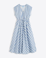 Haven Short Sleeve Midi Shirtdress in Wave Stripe