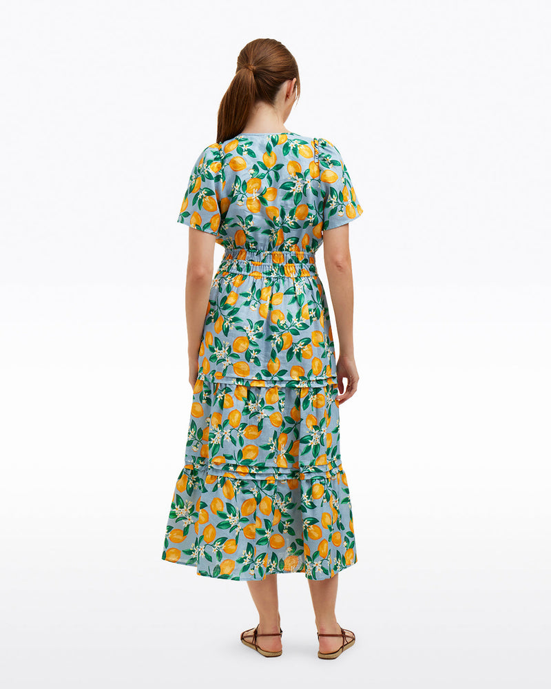 Hollie Midi Dress in Lemon Blossom