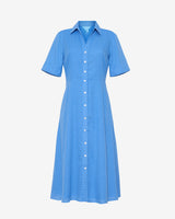 Annika Midi Shirtdress in Textured Cotton