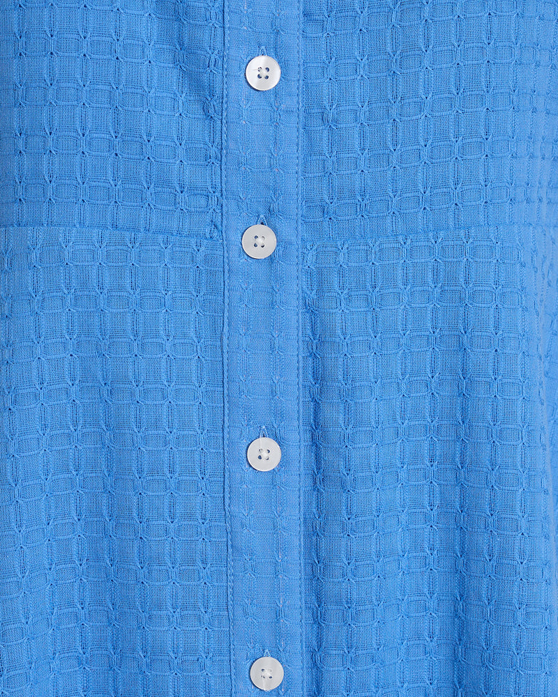 Annika Midi Shirtdress in Textured Cotton