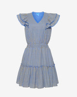 Gabby Mini Dress in Blue Dots