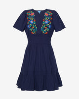 Wilson Mini Dress with Floral Embroidery