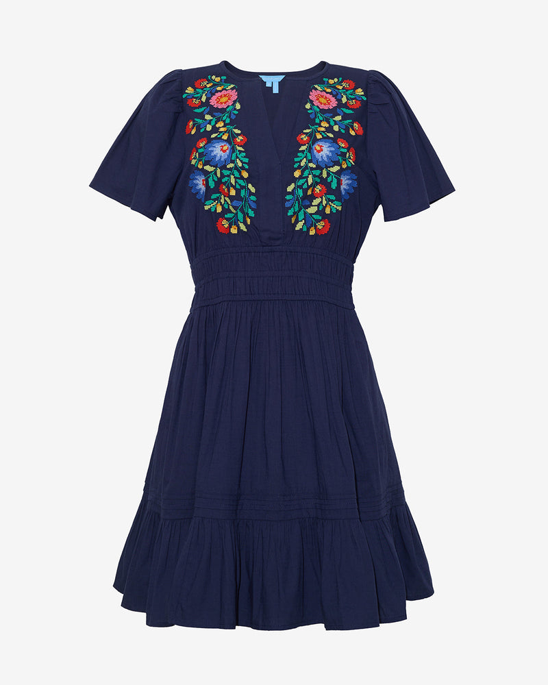 Wilson Mini Dress with Floral Embroidery
