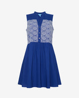 Sami Sleeveless Shirtdress in Daisy Lace