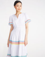Hollie Midi Dress in Rainbow Ric Rac
