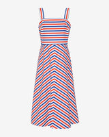 Angela Love Circle Midi Dress in Americana Stripes