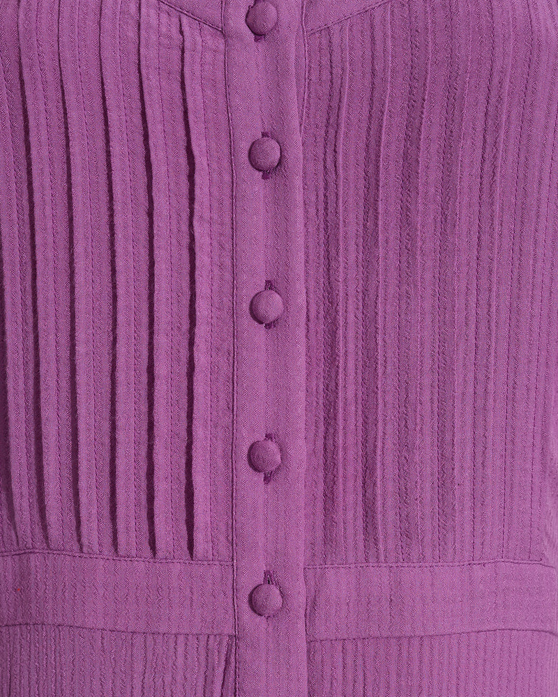Brynn Sleeveless Midi Dress in Amethyst