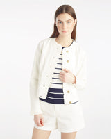 Ruffle Denim Jacket