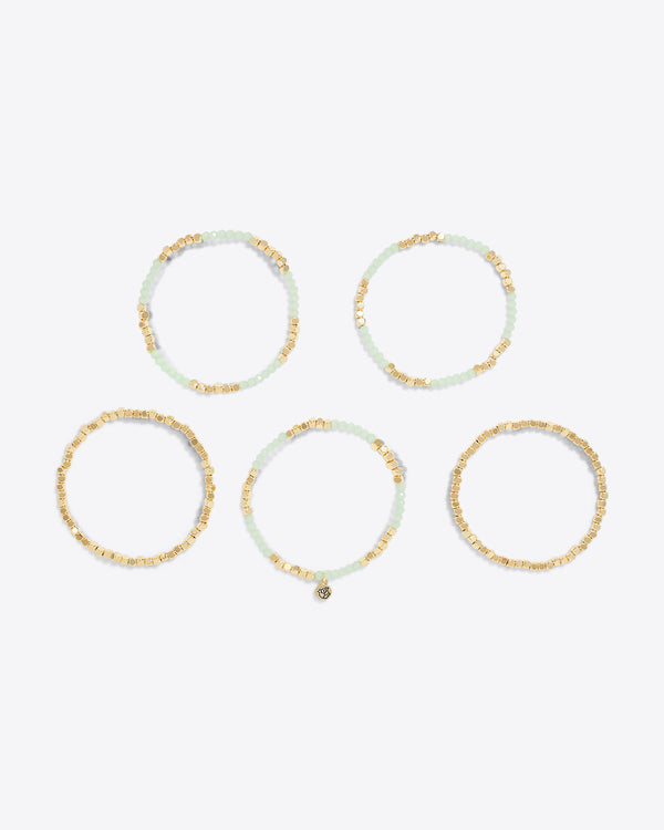 Green Stretch Bracelet Set