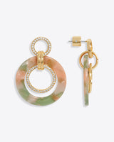 Jade Rose Acetate Hoops