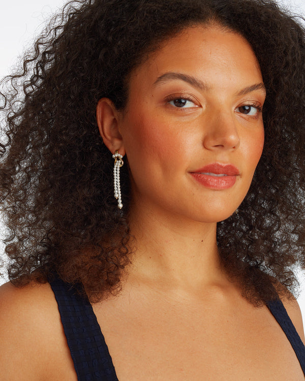 Pearl Knot Tassel Earring