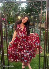 Margaret Midi Dress Red