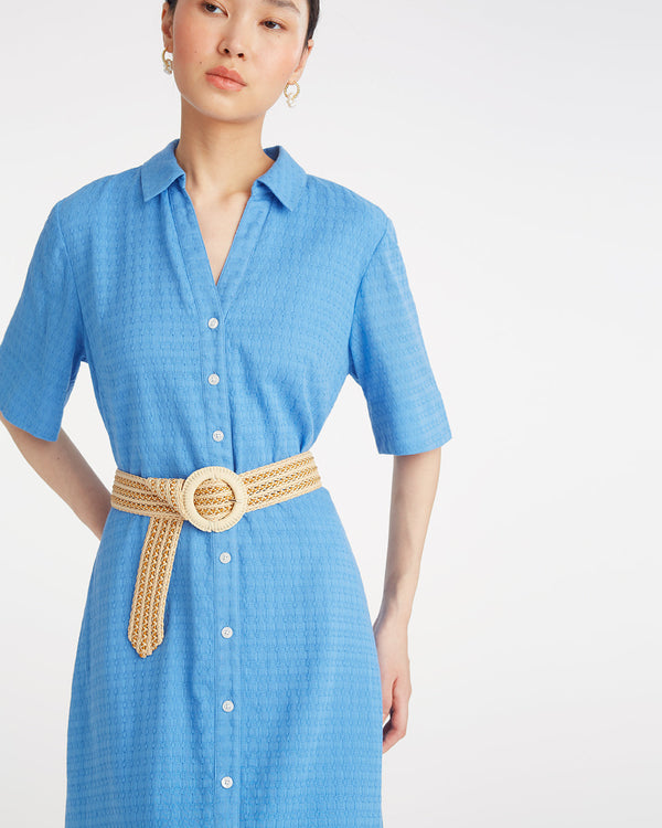 Raffia Belt with Metallic