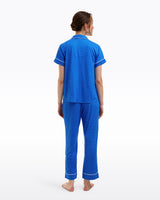 Linda Pajama Set in Blue Polka Dot