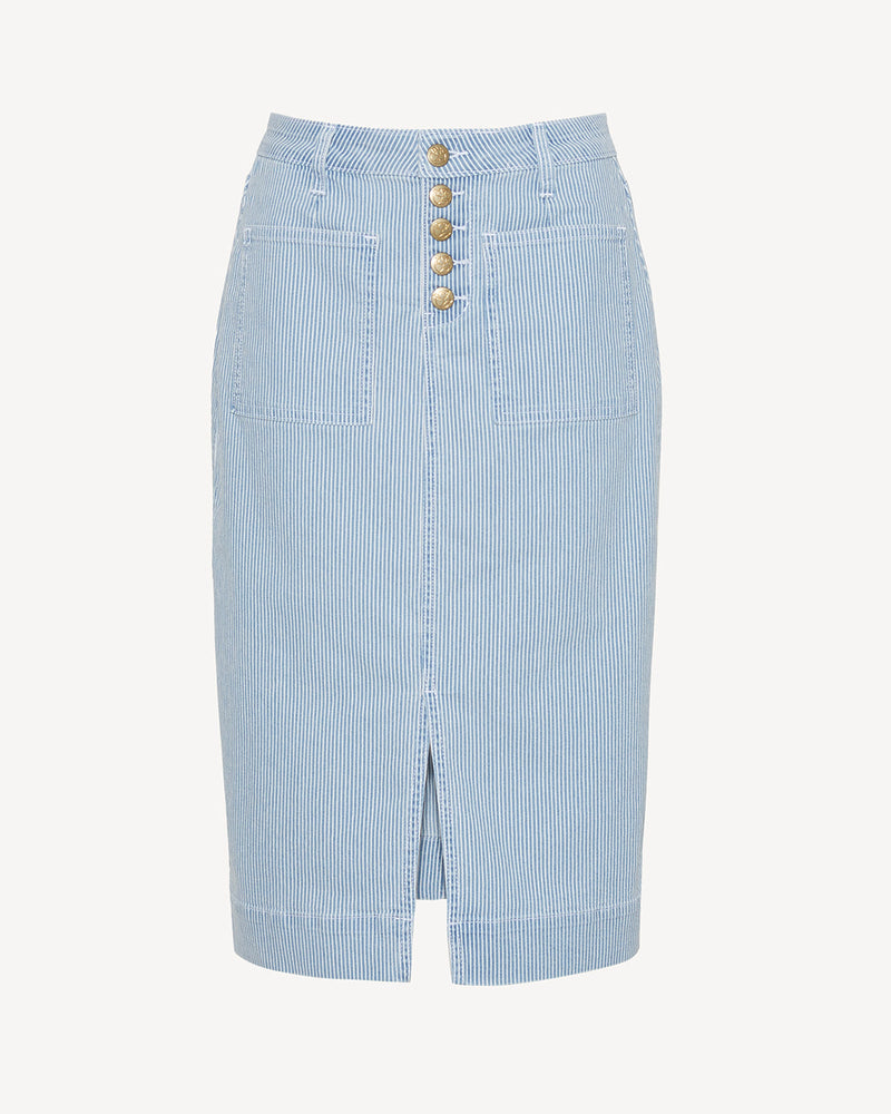 Patch Pocket Denim Skirt