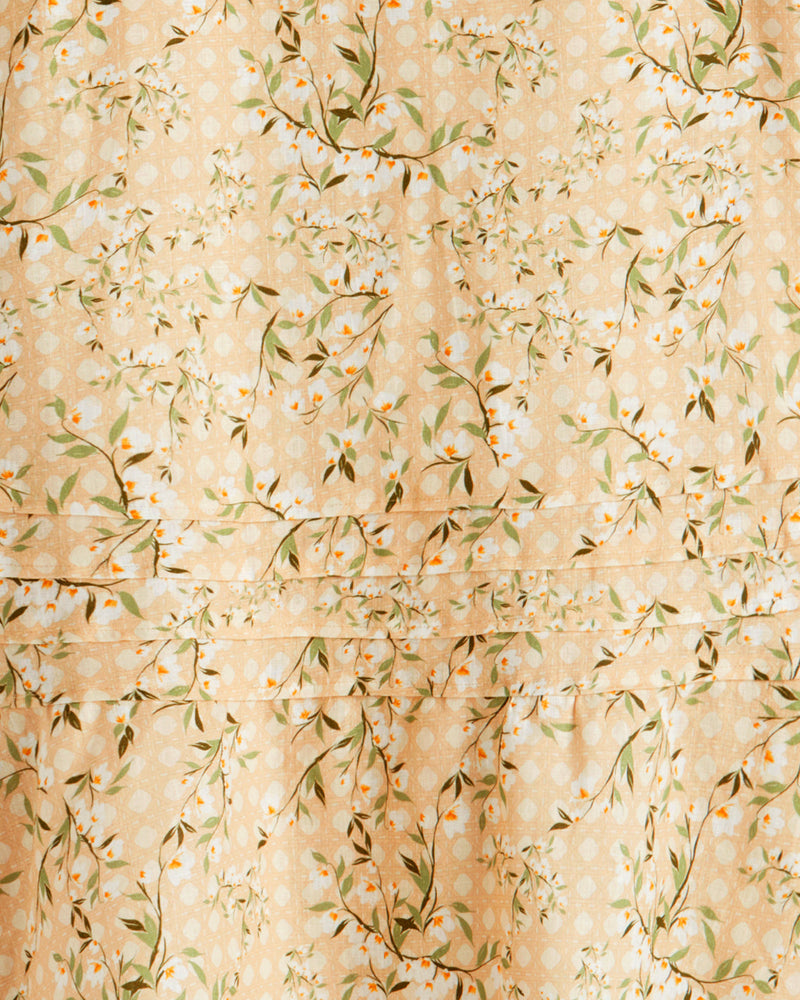 Midi Skirt in Floral Rattan