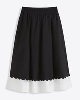Midi Skirt in Black and White