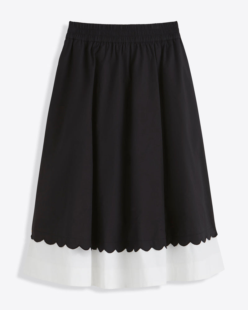 Midi Skirt in Black and White