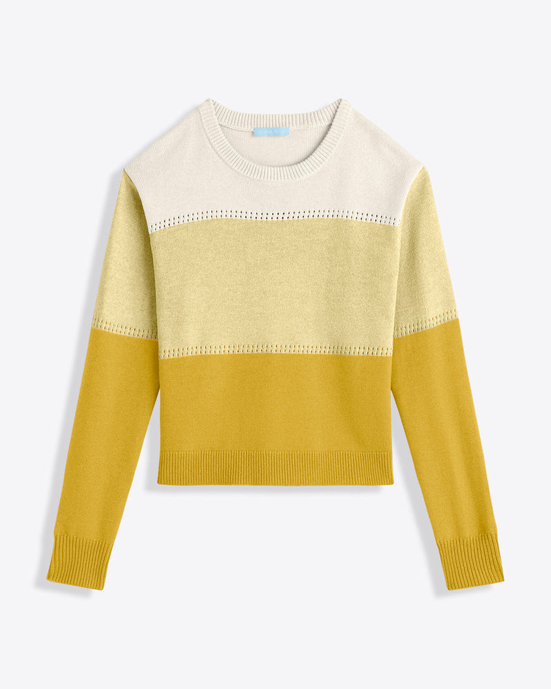 Colorblock Crewneck Sweater