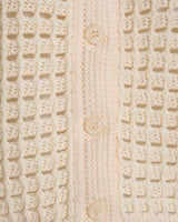 Crochet Sweater Cardigan in Beige