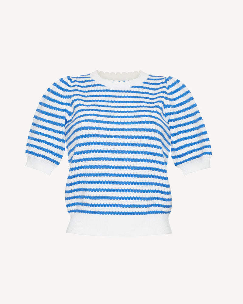 Short Sleeve Pointelle Sweater