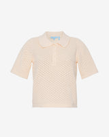 Sweater Polo with Scalloped Collar