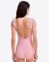 Seersucker Ruffle Tank One Piece