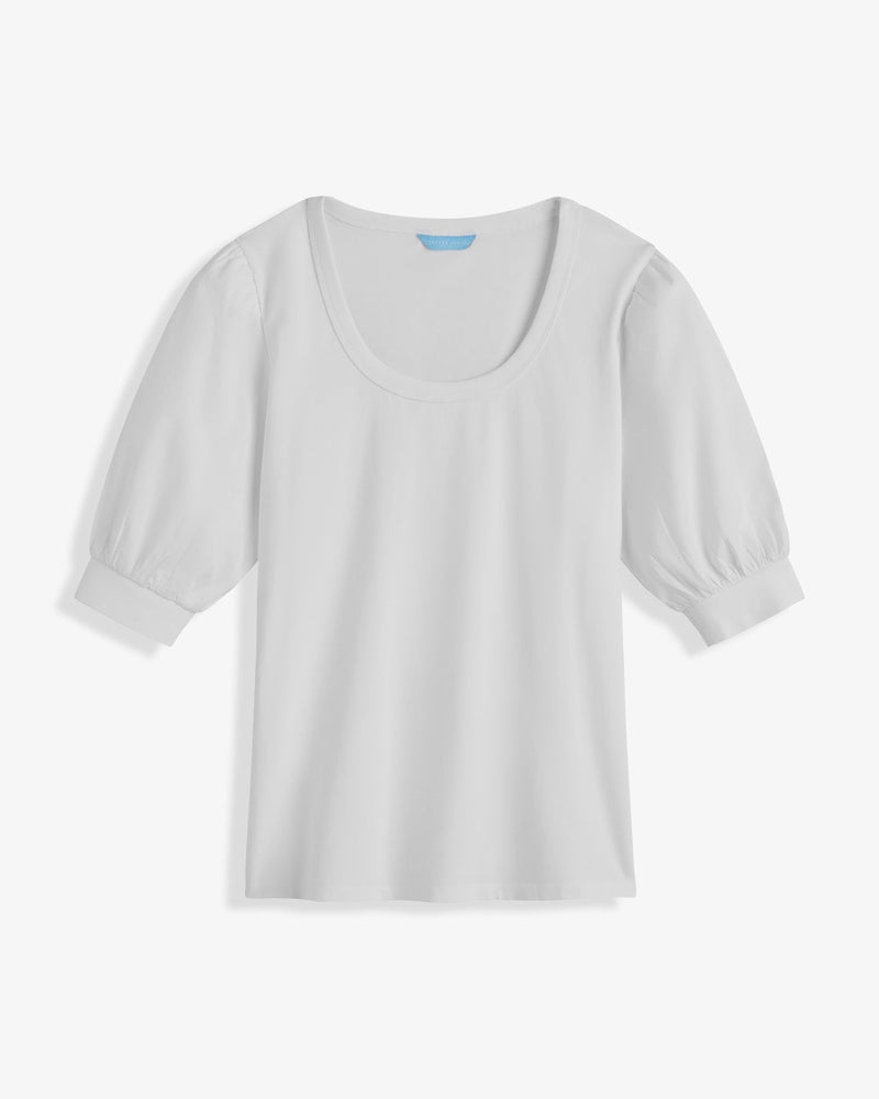 Short Sleeve Mixed Media Top