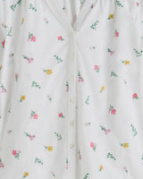 Alexandra Top in Embroidered Poplin