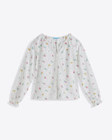 Alexandra Top in Embroidered Poplin