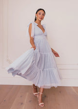 Jeanne Dress Dusty Blue