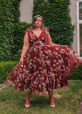 Margaret Midi Dress Red