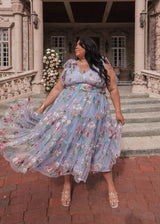 Margaret Midi Dress Blue
