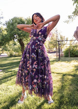 Margaret Midi Dress Purple