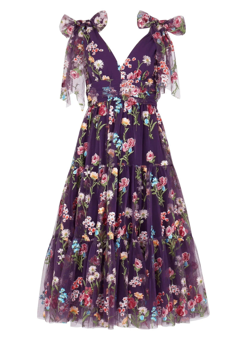Margaret Midi Dress Purple