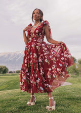 Margaret Midi Dress Red