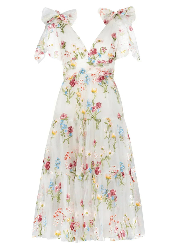 Margaret Midi Dress White