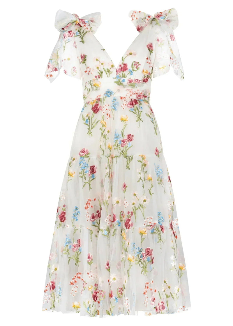 Margaret Midi Dress White