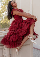 Mia Dress Burgundy