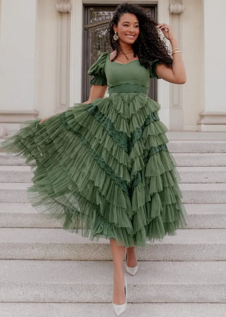 Thumbelina Dress Green